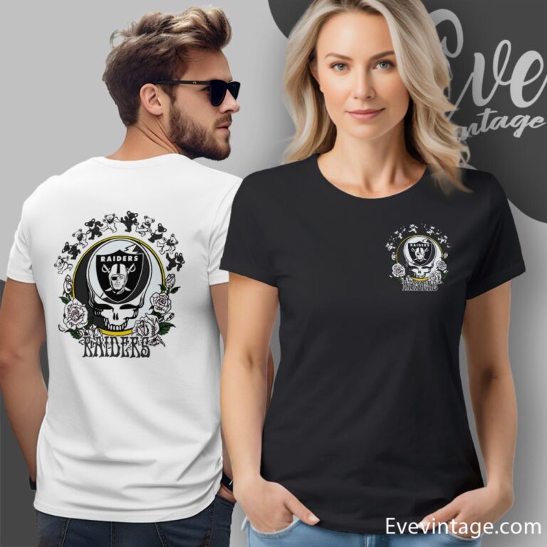 Grateful Dead Las Vegas Raiders Roses Dancing Bears Shirt Women T Shirt Grateful Dead Las Vegas Raiders Roses Dancing Bears Shirt Women T Shirt