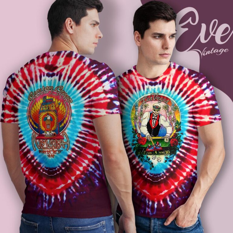 Grateful Dead Las Vegas Silver State Nevada 1992 Tie dye T Shirt Grateful Dead Las Vegas Silver State Nevada 1992 Tie dye T Shirt