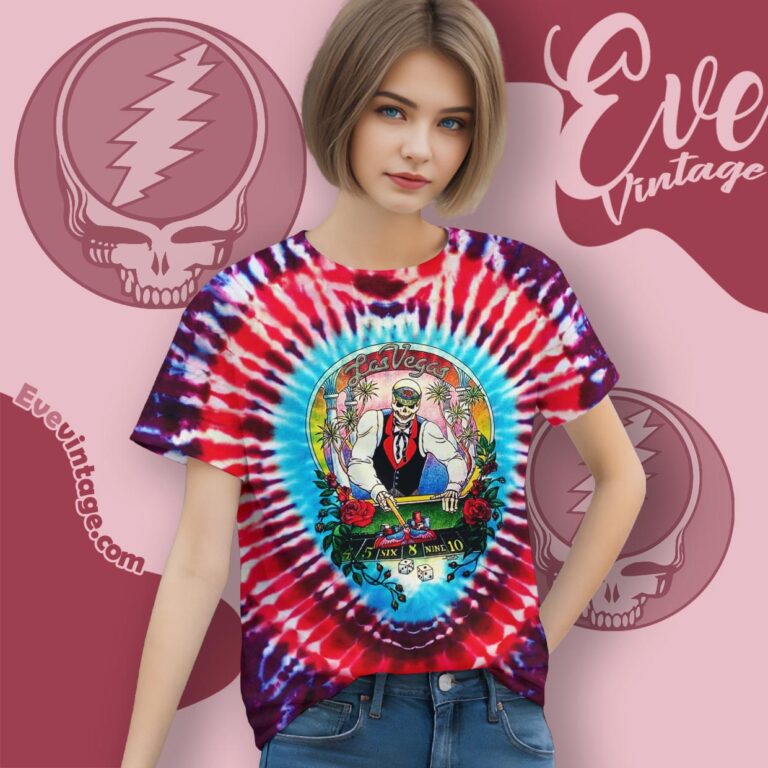 Grateful Dead Las Vegas Silver State Nevada 1992 Tie dye Women T Shirt Grateful Dead Las Vegas Silver State Nevada 1992 Tie dye Women T Shirt