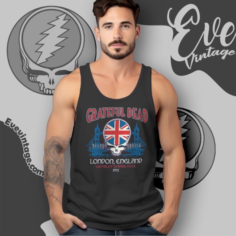 Grateful Dead London 1972 Wembley Empire Pool Shirt Tank Top Racerback Grateful Dead London 1972 Wembley Empire Pool Shirt Tank Top Racerback