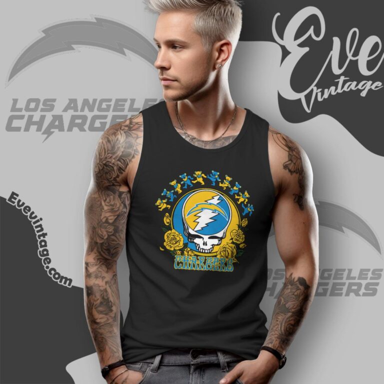 Grateful Dead Los Angeles Chargers Roses Dancing Bears Shirt Tank Top Racerback Grateful Dead Los Angeles Chargers Roses Dancing Bears Shirt Tank Top Racerback