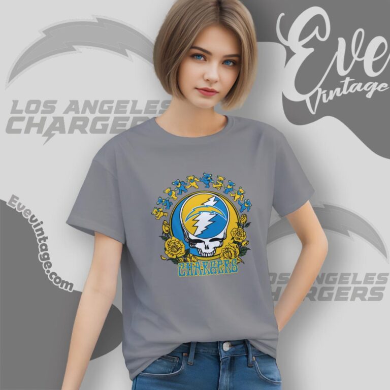 Grateful Dead Los Angeles Chargers Roses Dancing Bears Shirt Women T Shirt Grateful Dead Los Angeles Chargers Roses Dancing Bears Shirt Women T Shirt