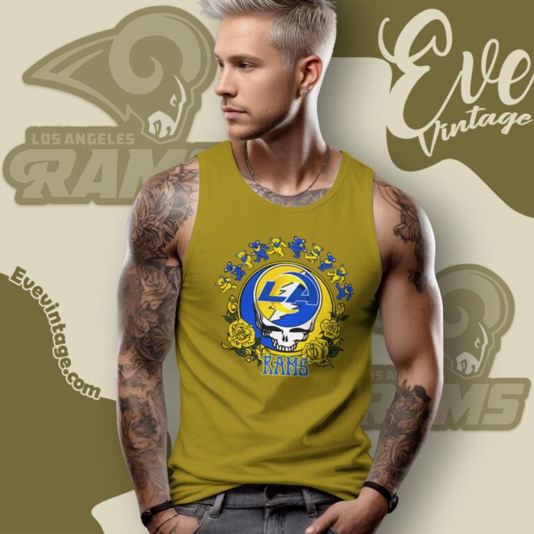 Grateful Dead Los Angeles Rams Roses Dancing Bears Shirt Tank Top Racerback Grateful Dead Los Angeles Rams Roses Dancing Bears Shirt Tank Top Racerback
