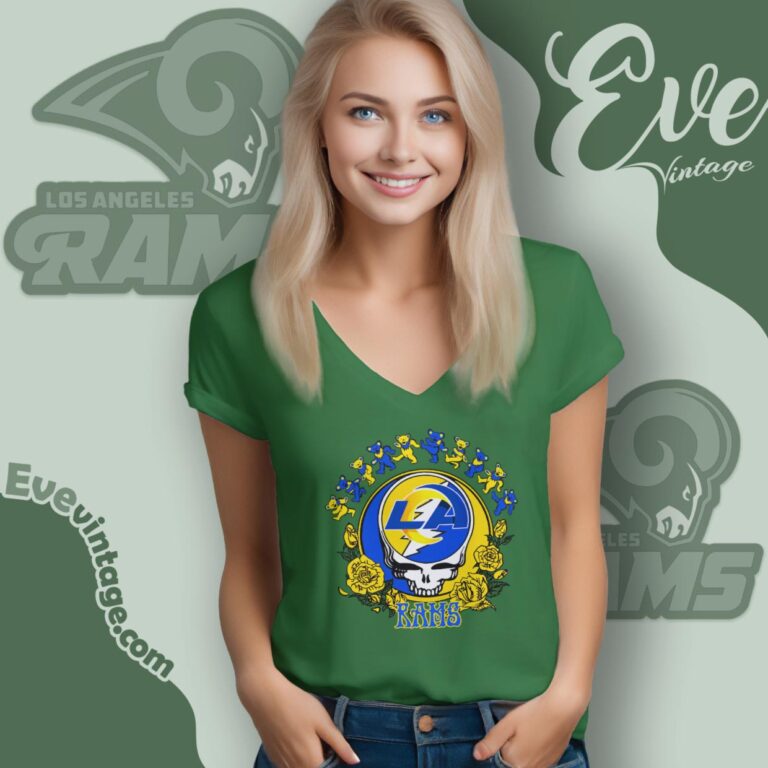 Grateful Dead Los Angeles Rams Roses Dancing Bears Shirt V Neck TShirt Grateful Dead Los Angeles Rams Roses Dancing Bears Shirt V Neck TShirt