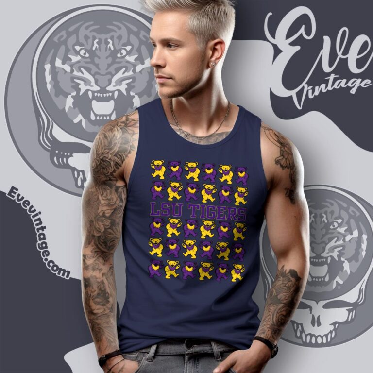Grateful Dead Lsu Tigers Stacked Dancing Bears Shirt Tank Top Racerback Grateful Dead Lsu Tigers Stacked Dancing Bears Shirt Tank Top Racerback