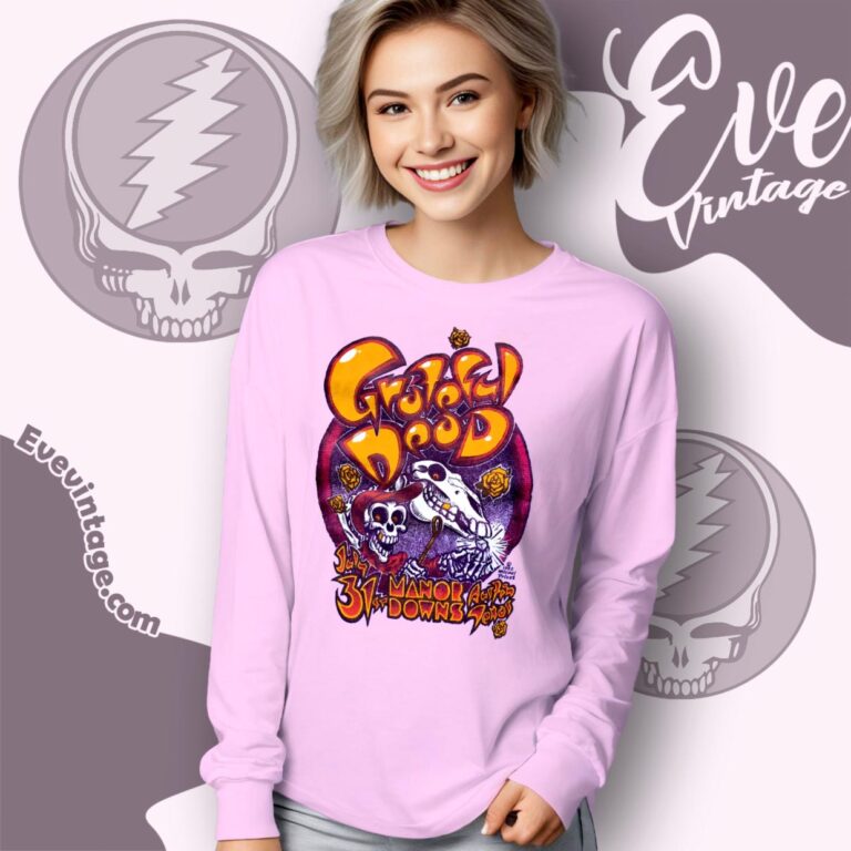 Grateful Dead Manor Downs 1982 Shirt Long Sleeve Tee Grateful Dead Manor Downs 1982 Shirt Long Sleeve Tee