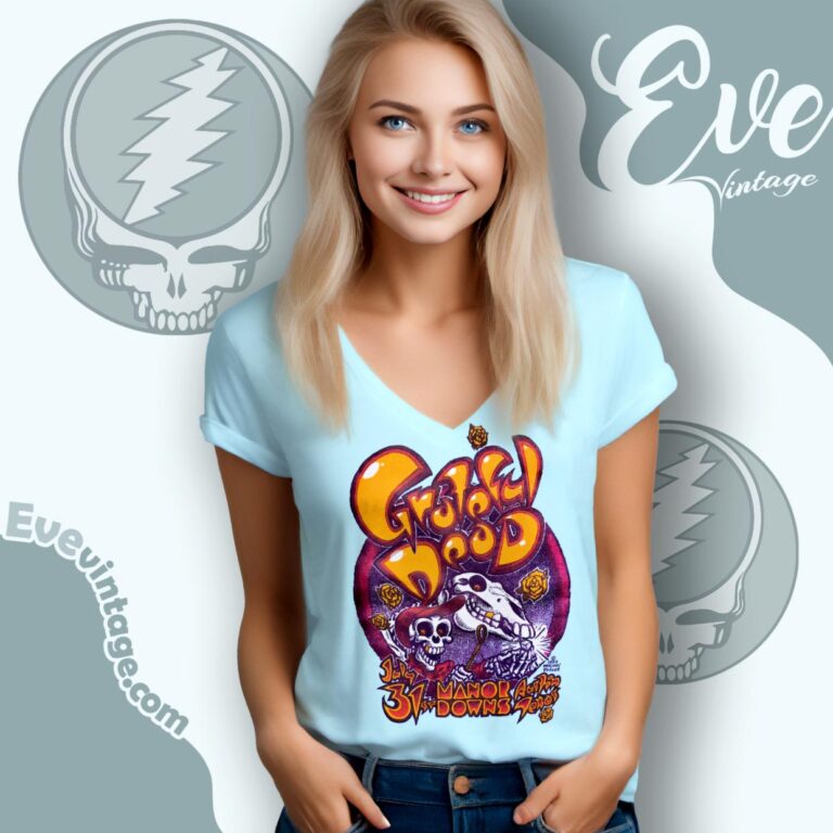 Grateful Dead Manor Downs 1982 Shirt V Neck TShirt Grateful Dead Manor Downs 1982 Shirt V Neck TShirt