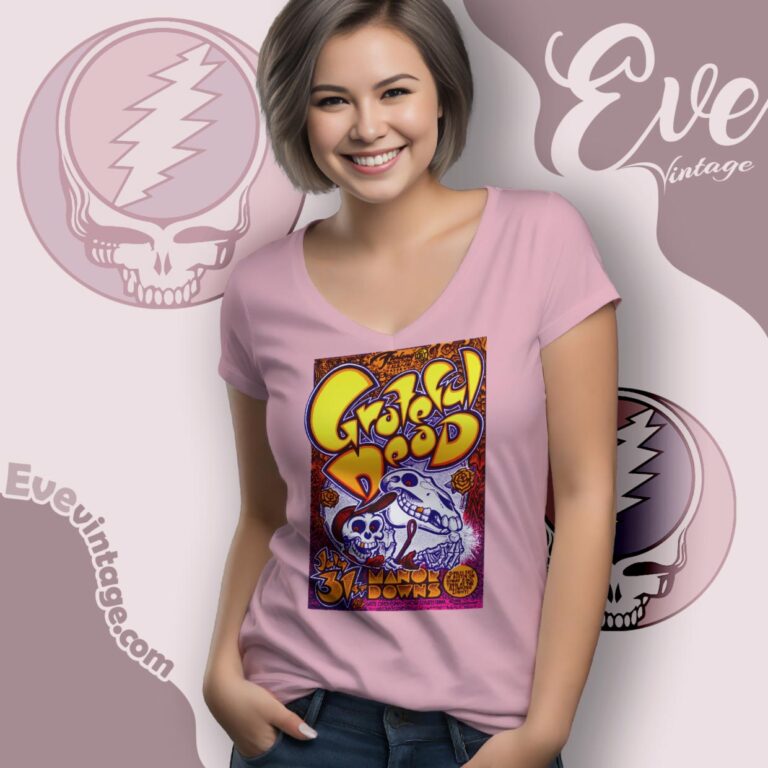Grateful Dead Manor Downs 1982 V Neck TShirt Grateful Dead Manor Downs 1982 V Neck TShirt