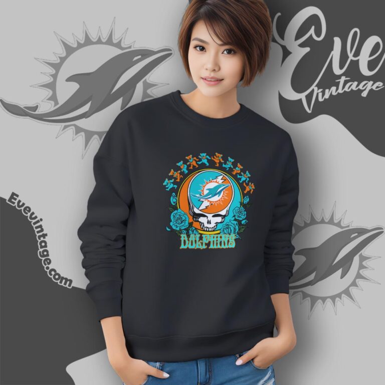 Grateful Dead Miami Dolphins Roses Dancing Bears Shirt Sweatshirt Grateful Dead Miami Dolphins Roses Dancing Bears Shirt Sweatshirt