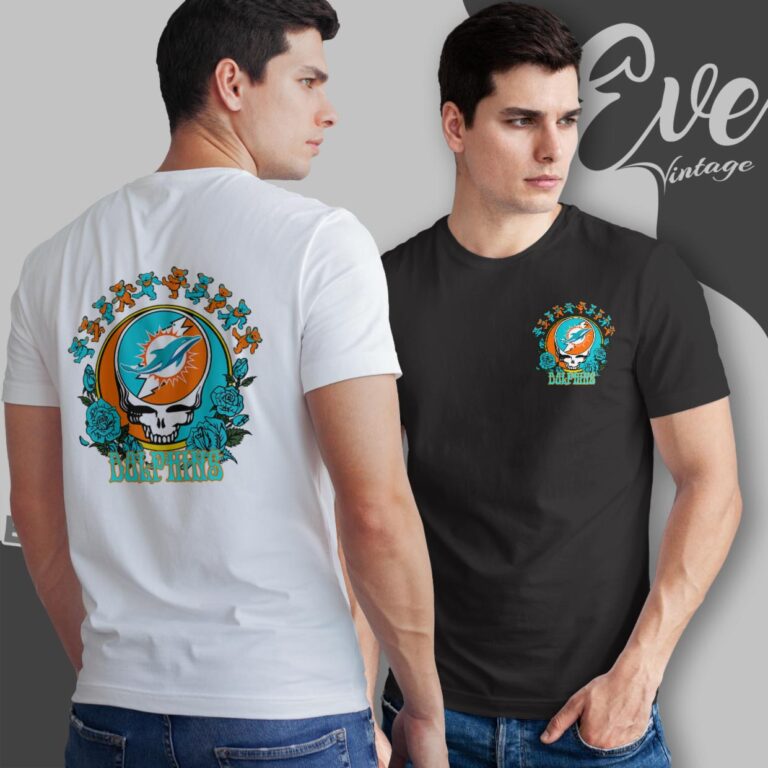 Grateful Dead Miami Dolphins Roses Dancing Bears Shirt T Shirt Grateful Dead Miami Dolphins Roses Dancing Bears Shirt T Shirt