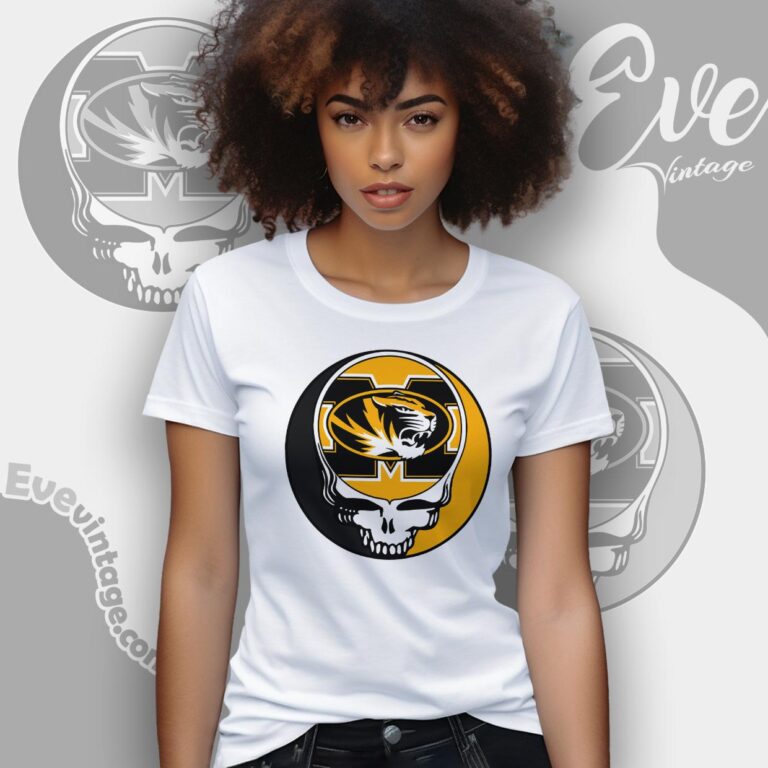 Grateful Dead Missouri Tigers Steal Your Face Stealie Shirt Women T shirt Grateful Dead Missouri Tigers Steal Your Face Stealie Shirt Women T shirt