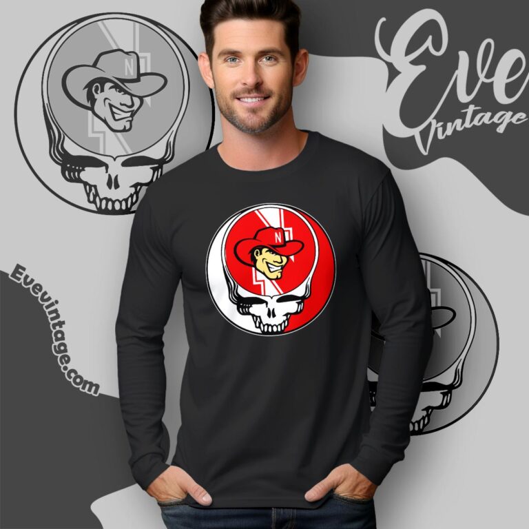 Grateful Dead Nebraska Cornhuskers Steal Your Face Stealie Shirt Long Sleeve Tee Grateful Dead Nebraska Cornhuskers Steal Your Face Stealie Shirt Long Sleeve Tee
