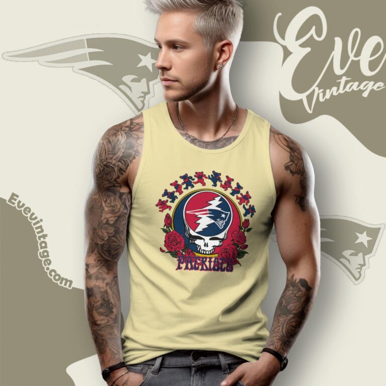 Grateful Dead New England Patriots Roses Dancing Bears Shirt Tank Top Racerback Grateful Dead New England Patriots Roses Dancing Bears Shirt Tank Top Racerback