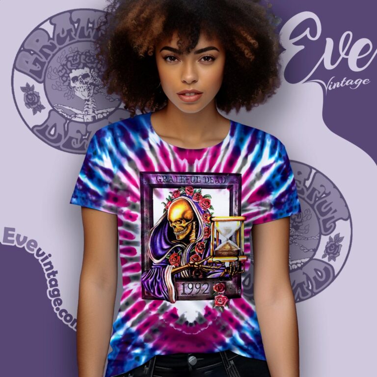 Grateful Dead New Year Eve 1992 Tie dye Women T shirt Grateful Dead New Year Eve 1992 Tie dye Women T shirt