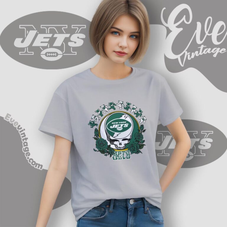 Grateful Dead New York Jets Roses Dancing Bears Shirt Women T Shirt Grateful Dead New York Jets Roses Dancing Bears Shirt Women T Shirt