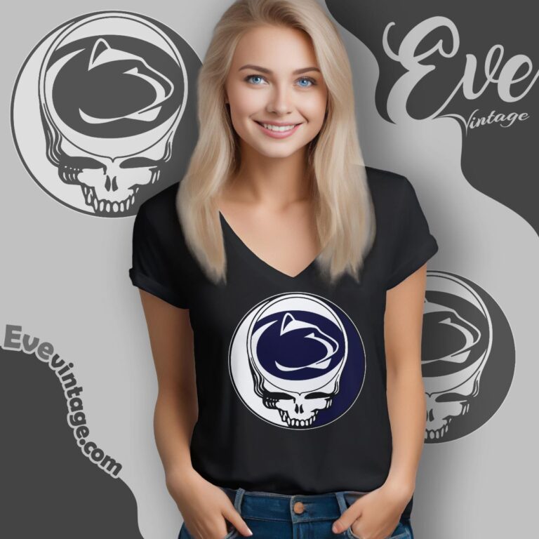 Grateful Dead Nittany Lions Steal Your Face Stealie Shirt V Neck TShirt Grateful Dead Nittany Lions Steal Your Face Stealie Shirt V Neck TShirt