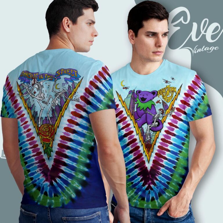 Grateful Dead Ny City 1993 Dancing In The Streets Tie dye T shirt Grateful Dead Ny City 1993 Dancing In The Streets Tie dye T shirt