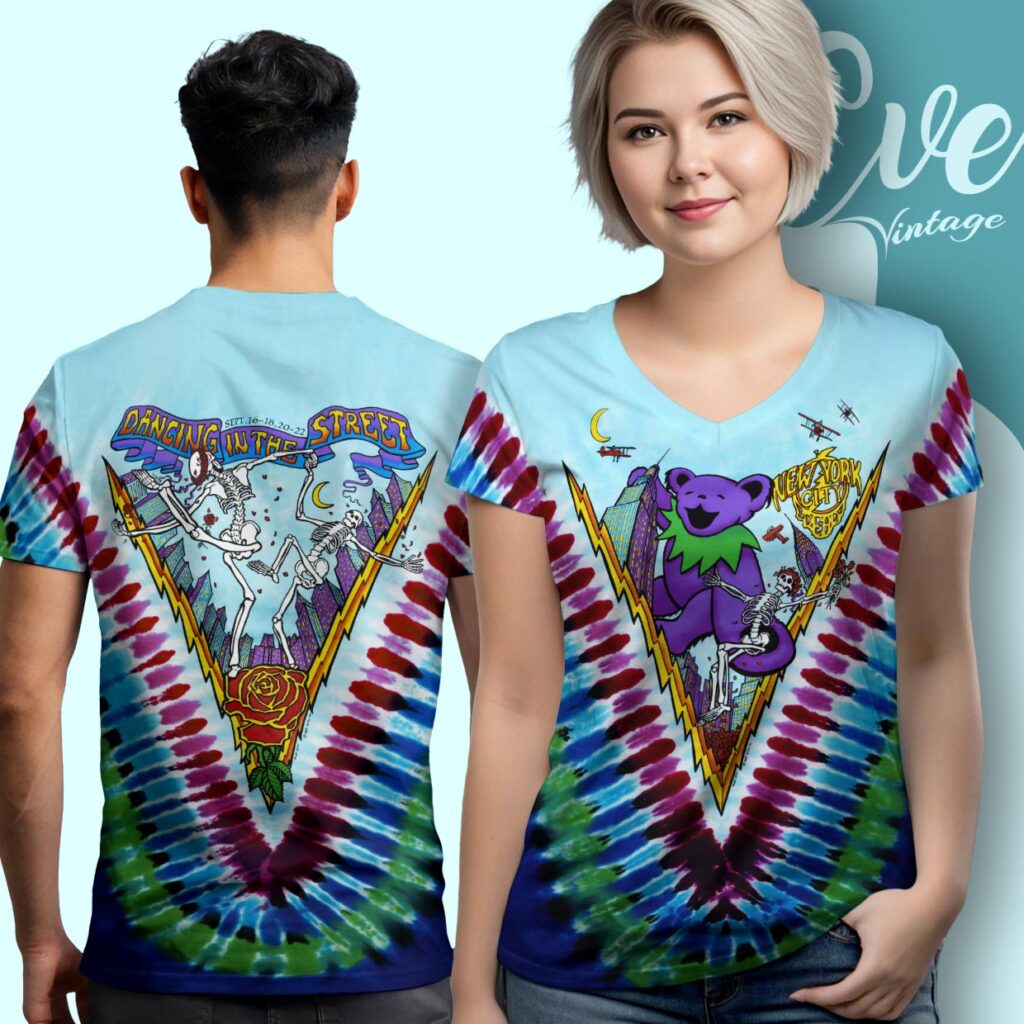 Grateful Dead NY City 1993 Shirt Dancing In The Streets Tie-dye Shirt