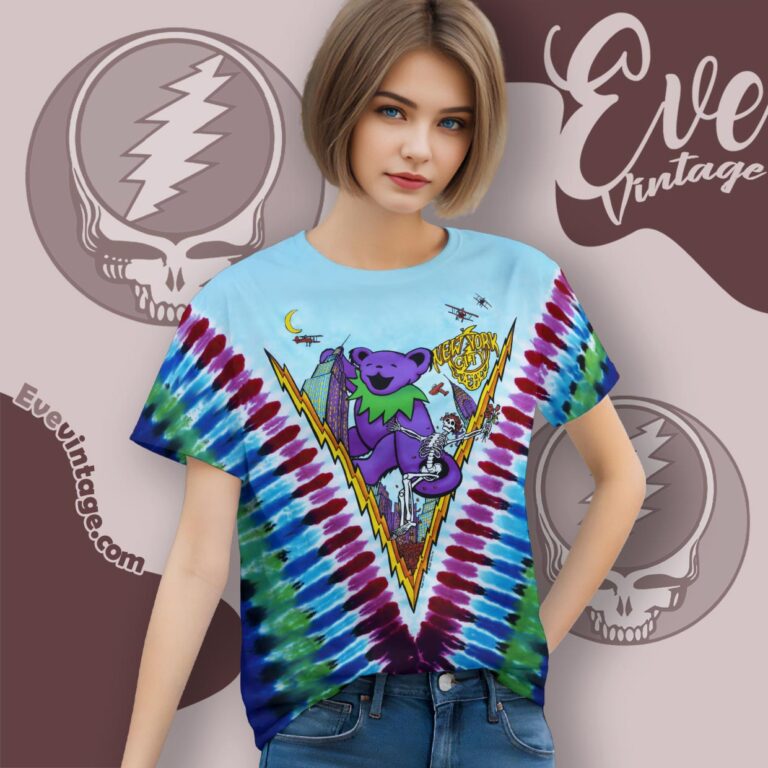 Grateful Dead Ny City 1993 Dancing In The Streets Tie dye Women T shirt Grateful Dead Ny City 1993 Dancing In The Streets Tie dye Women T shirt
