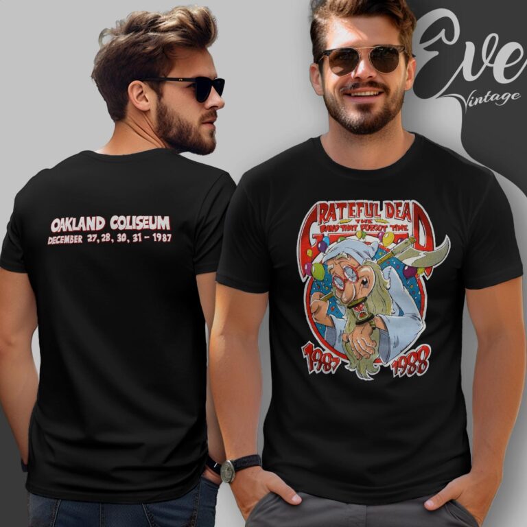 Grateful Dead Oakland Coliseum 1987 Shirt The Band That Forgot Time Men T shirt Grateful Dead Oakland Coliseum 1987 Shirt The Band That Forgot Time Men T shirt