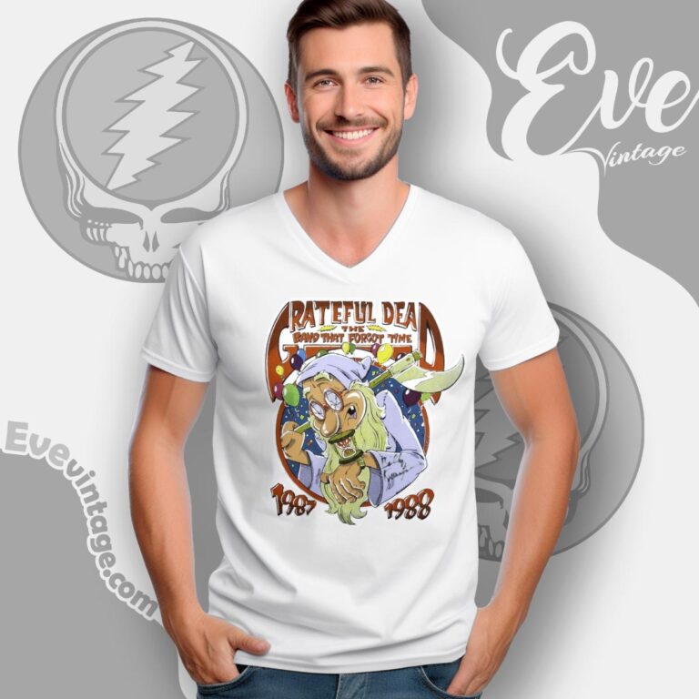 Grateful Dead Oakland Coliseum 1987 Shirt The Band That Forgot Time V Neck TShirt Grateful Dead Oakland Coliseum 1987 Shirt The Band That Forgot Time V Neck TShirt