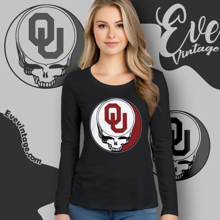 Grateful Dead Oklahoma Sooners Steal Your Face Stealie Shirt Long Sleeve Tee Grateful Dead Oklahoma Sooners Steal Your Face Stealie Shirt Long Sleeve Tee