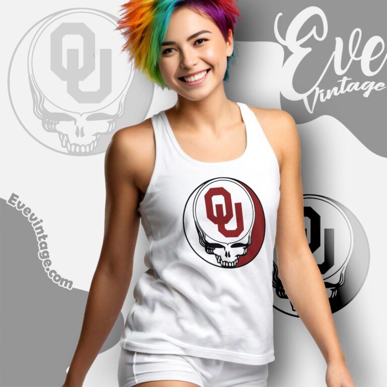 Grateful Dead Oklahoma Sooners Steal Your Face Stealie Shirt Tank Top Racerback Grateful Dead Oklahoma Sooners Steal Your Face Stealie Shirt Tank Top Racerback