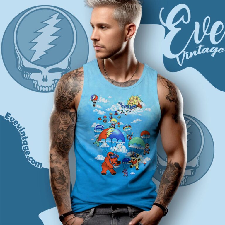 Grateful Dead Parachuting Bears Tie Dye Shirt Tank top Grateful Dead Parachuting Bears Tie Dye Shirt Tank top