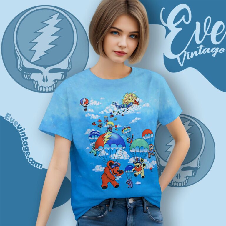 Grateful Dead Parachuting Bears Tie Dye Shirt Women T shirt Grateful Dead Parachuting Bears Tie Dye Shirt Women T shirt