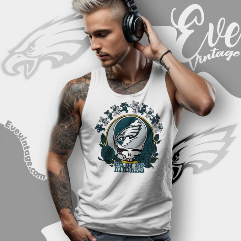 Grateful Dead Philadelphia Eagles Roses Dancing Bears Shirt Tank Top Racerback Grateful Dead Philadelphia Eagles Roses Dancing Bears Shirt Tank Top Racerback