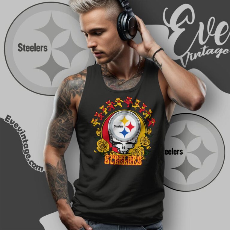 Grateful Dead Pittsburgh Steelers Roses Dancing Bears Shirt Tank Top Racerback Grateful Dead Pittsburgh Steelers Roses Dancing Bears Shirt Tank Top Racerback