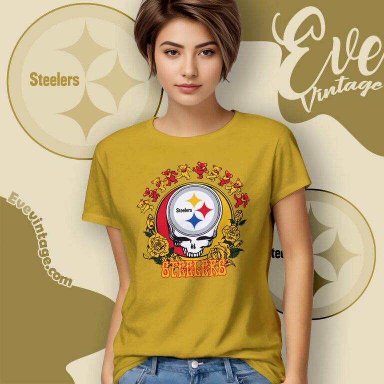 Grateful Dead Pittsburgh Steelers Roses Dancing Bears Shirt Women T Shirt Grateful Dead Pittsburgh Steelers Roses Dancing Bears Shirt Women T Shirt