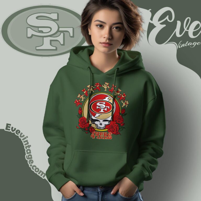 Grateful Dead San Francisco 49ers Roses Dancing Bears Shirt Hoodie Grateful Dead San Francisco 49ers Roses Dancing Bears Shirt Hoodie