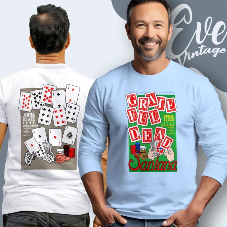 Grateful Dead Santana Las Vegas 1991 Shirt Long Sleeve Tee Grateful Dead Santana Las Vegas 1991 Shirt Long Sleeve Tee