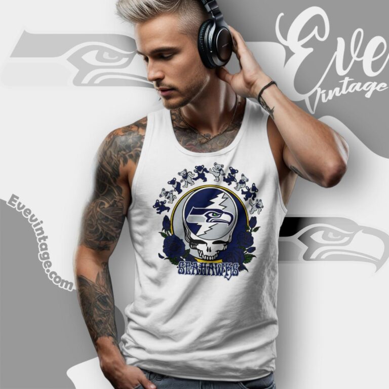 Grateful Dead Seattle Seahawks Roses Dancing Bears Shirt Tank Top Racerback Grateful Dead Seattle Seahawks Roses Dancing Bears Shirt Tank Top Racerback