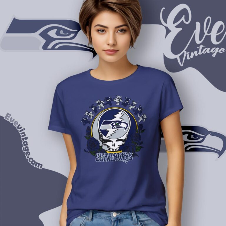 Grateful Dead Seattle Seahawks Roses Dancing Bears Shirt Women T Shirt Grateful Dead Seattle Seahawks Roses Dancing Bears Shirt Women T Shirt