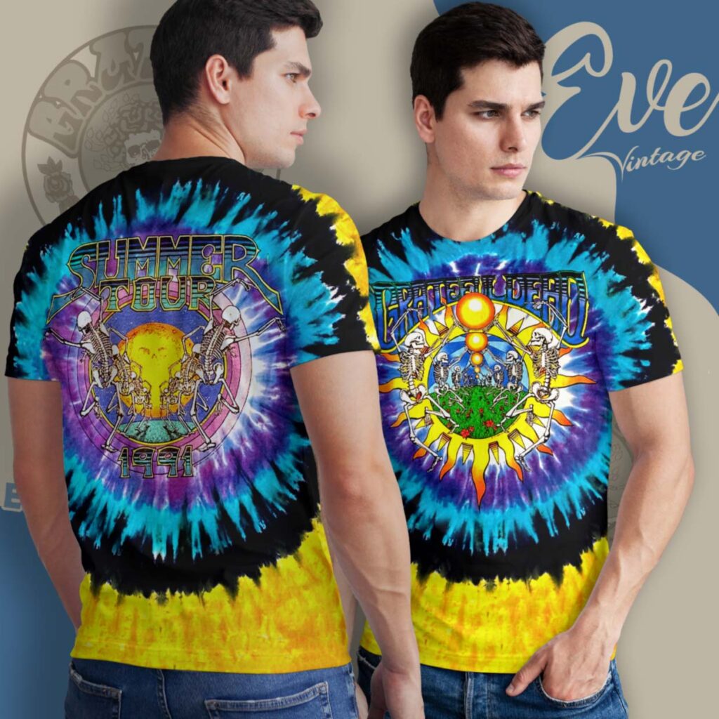 Grateful Dead Summer Tour 1991 Tie-dye Shirt