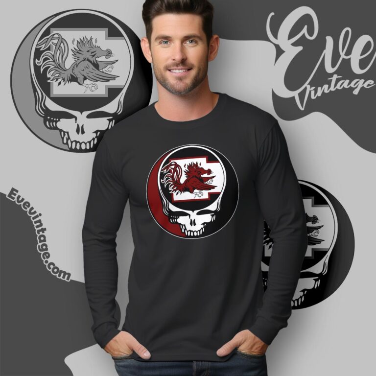 Grateful Dead South Carolina Gamecocks Steal Your Face Stealie Shirt Long Sleeve Tee Grateful Dead South Carolina Gamecocks Steal Your Face Stealie Shirt Long Sleeve Tee