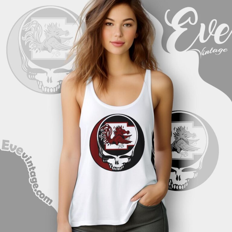 Grateful Dead South Carolina Gamecocks Steal Your Face Stealie Shirt Tank Top Racerback Grateful Dead South Carolina Gamecocks Steal Your Face Stealie Shirt Tank Top Racerback