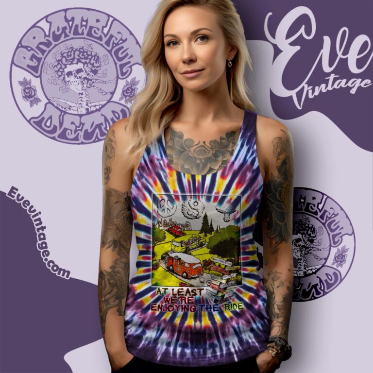 Grateful Dead Spring Tour 1995 Tie dye Tank Top Racerback Grateful Dead Spring Tour 1995 Tie dye Tank Top Racerback