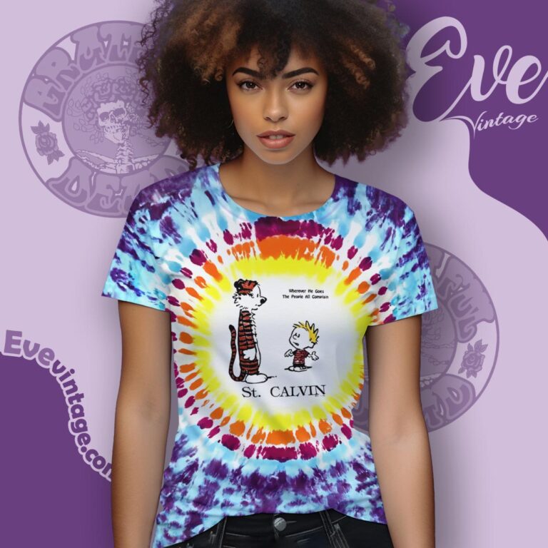 Grateful Dead St Calvin And Hobbes Tie Dye Women T Shirt Grateful Dead St Calvin And Hobbes Tie Dye Women T Shirt