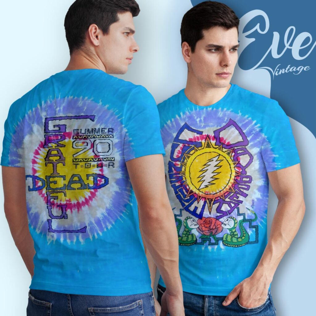 Grateful Dead Summer 1990 Tour Tie-dye Shirt