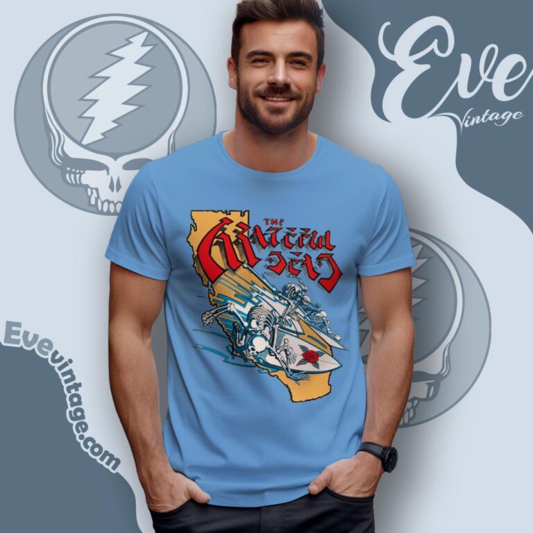 Grateful Dead Surfing Shirt California Tour 1987 T Shirt Grateful Dead Surfing Shirt California Tour 1987 T Shirt