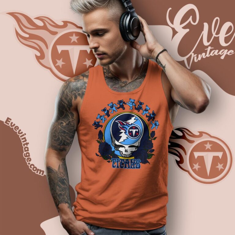 Grateful Dead Tennessee Titans Roses Dancing Bears Shirt Tank Top Racerback Grateful Dead Tennessee Titans Roses Dancing Bears Shirt Tank Top Racerback