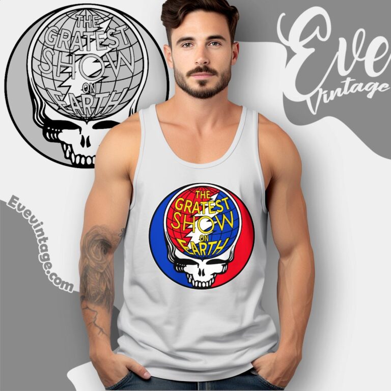 Grateful Dead The Gratest Show On Earth Steal Your Face Shirt Tank Top Racerback Grateful Dead The Gratest Show On Earth Steal Your Face Shirt Tank Top Racerback