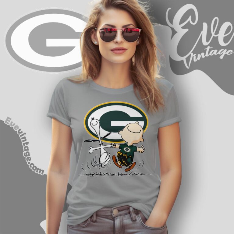 Green Bay Packers Charlie Brown Snoopy Happy Dancing Shirt Women T Shirt Green Bay Packers Charlie Brown Snoopy Happy Dancing Shirt Women T Shirt