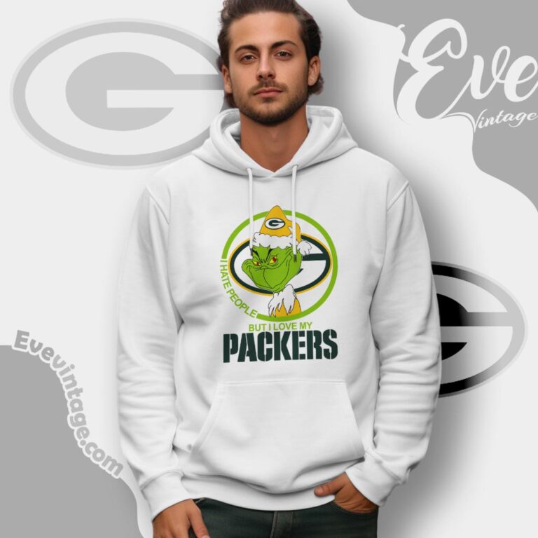 Green Bay Packers Christmas Grinch Shirt I Hate People But I Love My Packers Hoodie Green Bay Packers Christmas Grinch Shirt I Hate People But I Love My Packers Hoodie