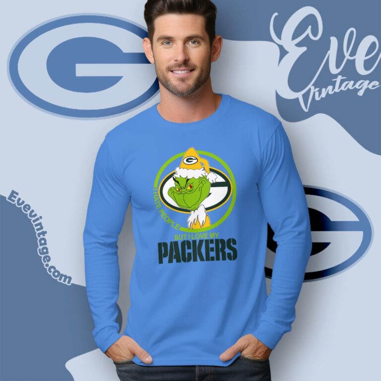 Green Bay Packers Christmas Grinch Shirt I Hate People But I Love My Packers Long Sleeve Tee Green Bay Packers Christmas Grinch Shirt I Hate People But I Love My Packers Long Sleeve Tee