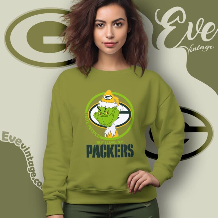 Green Bay Packers Christmas Grinch Shirt I Hate People But I Love My Packers Sweatshirt Green Bay Packers Christmas Grinch Shirt I Hate People But I Love My Packers Sweatshirt