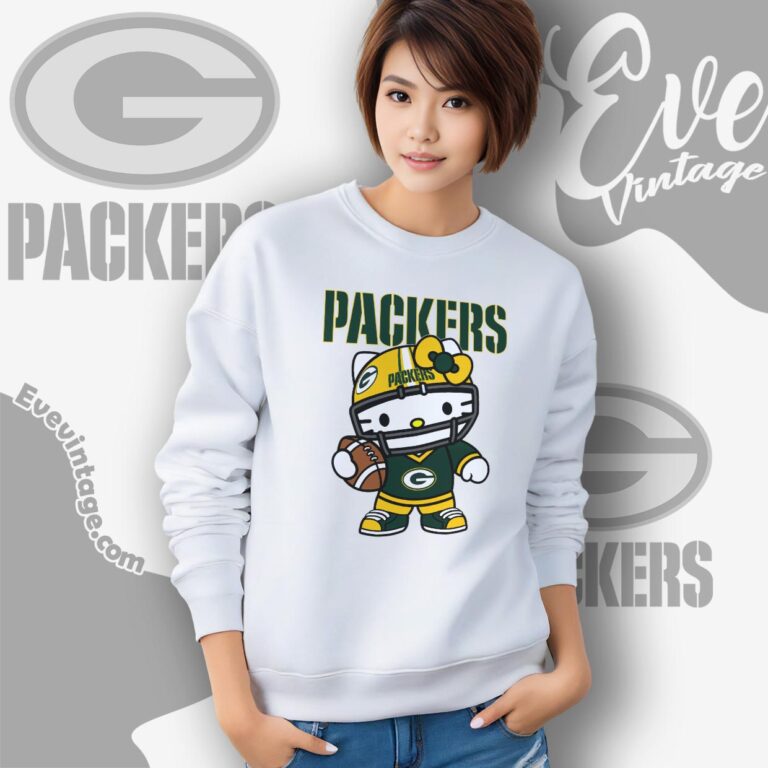 Green Bay Packers Hello Kitty Sweatshirt Green Bay Packers Hello Kitty Sweatshirt
